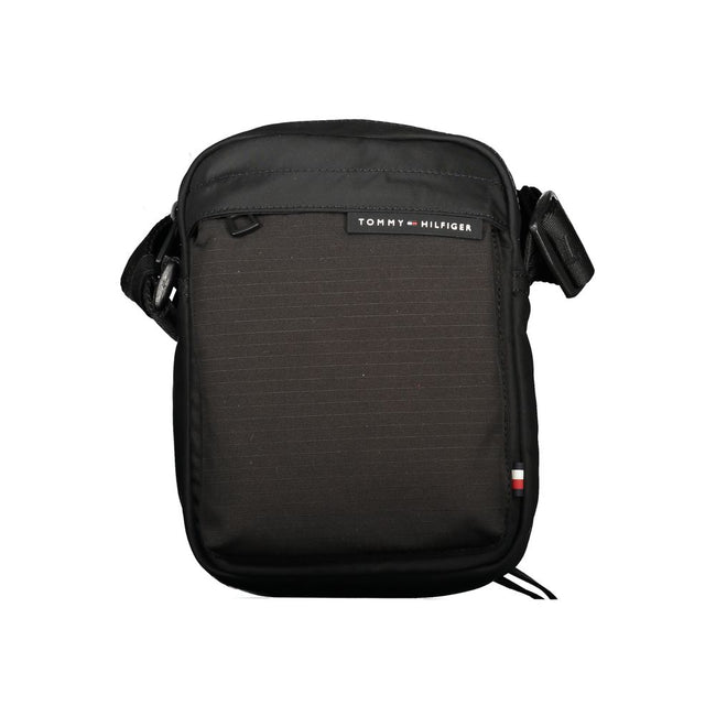 Tommy Hilfiger Black Recycled Polyester Men Shoulder Bag Tommy Hilfiger