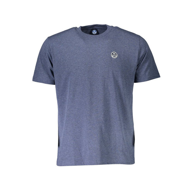North Sails Blue Cotton Men T-Shirt North Sails