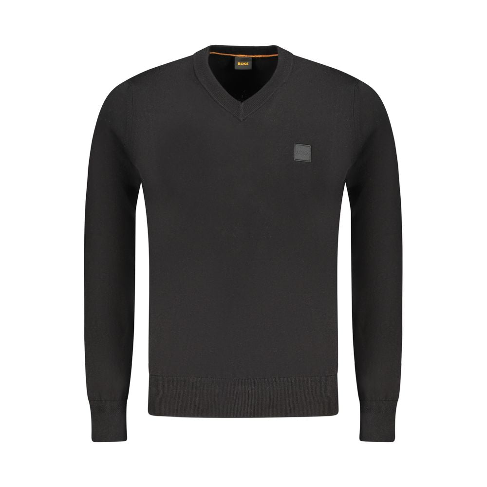 Hugo Boss Black Cotton Sweater Hugo Boss