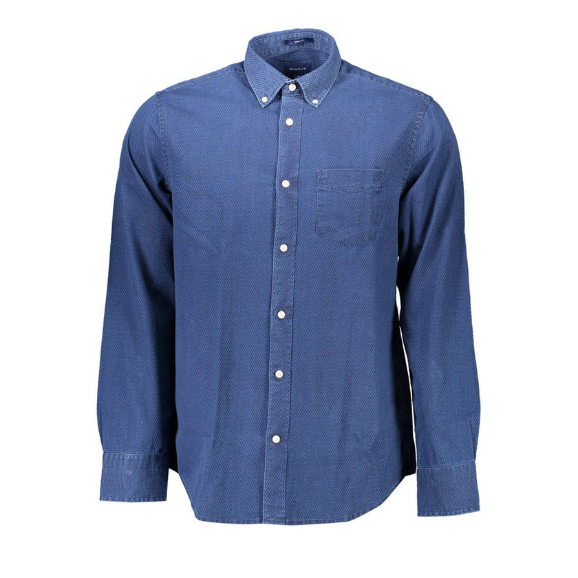 Gant Blue Cotton Men Shirt Gant