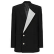 Balmain Black Viscose Women Blazer Balmain