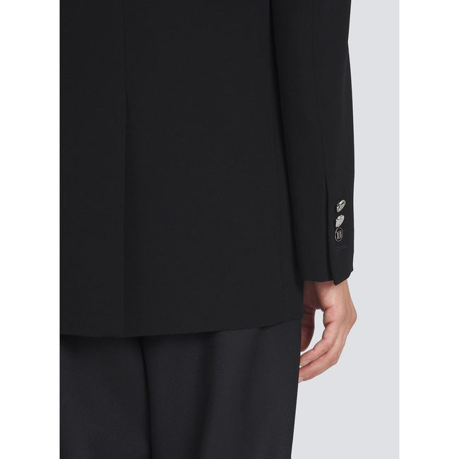 Balmain Black Viscose Women Blazer Balmain