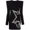 Balmain Black Viscose Dress Balmain