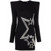 Balmain Black Viscose Dress Balmain