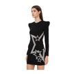 Balmain Black Viscose Dress Balmain