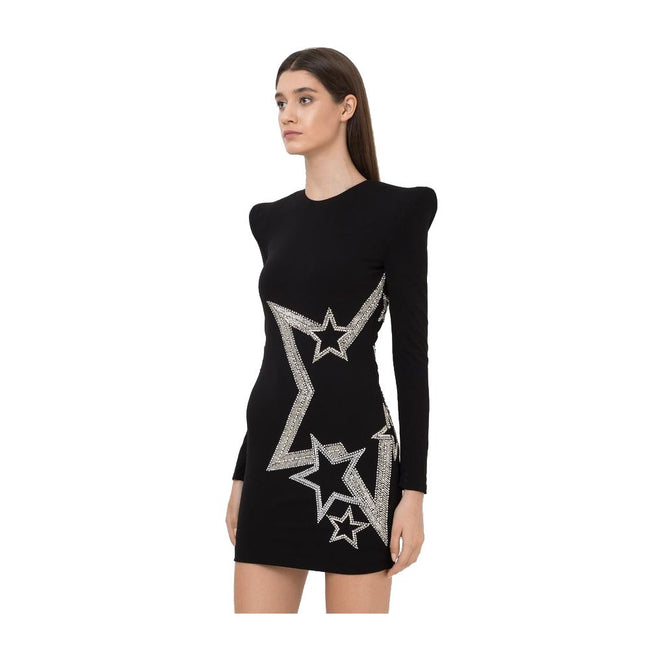 Balmain Black Viscose Dress Balmain