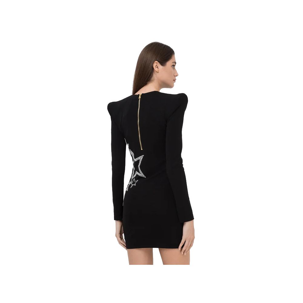 Balmain Black Viscose Dress Balmain