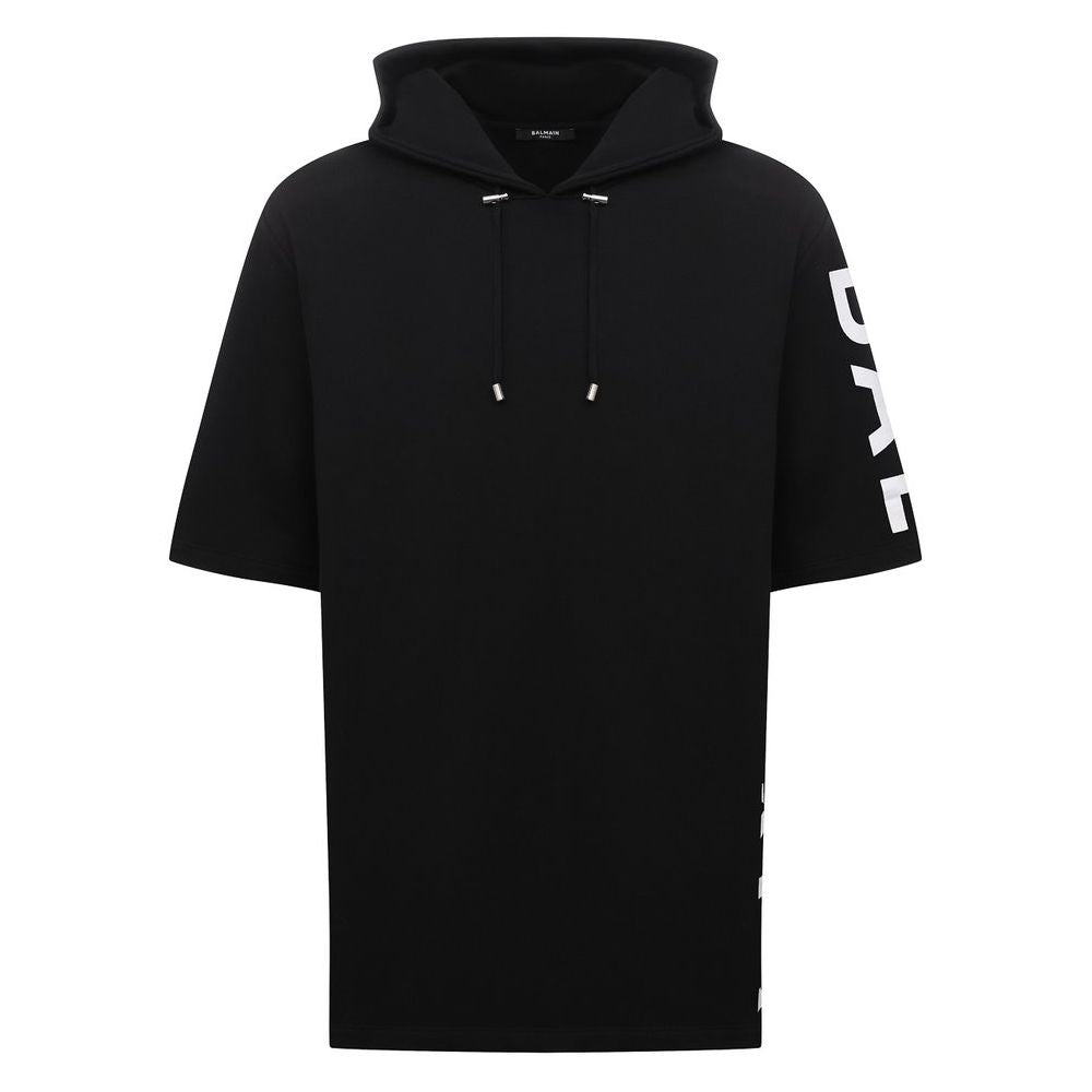 Balmain Black Cotton Men Sweatshirt Balmain
