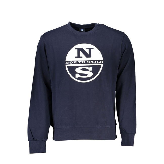 North Sails Blue Cotton Men Sweater North Sails