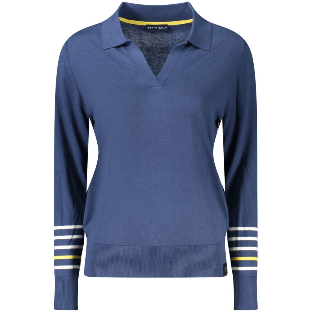 North Sails Blue Cotton Women Sweater North Sails