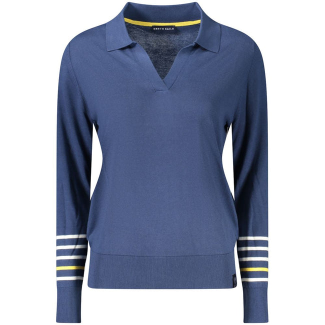 North Sails Blue Cotton Women Sweater North Sails