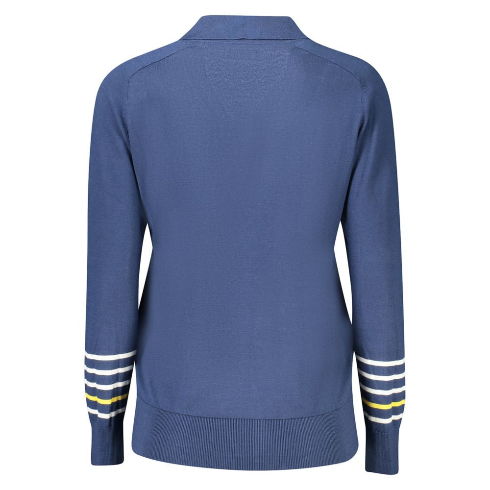 North Sails Blue Cotton Women Sweater North Sails