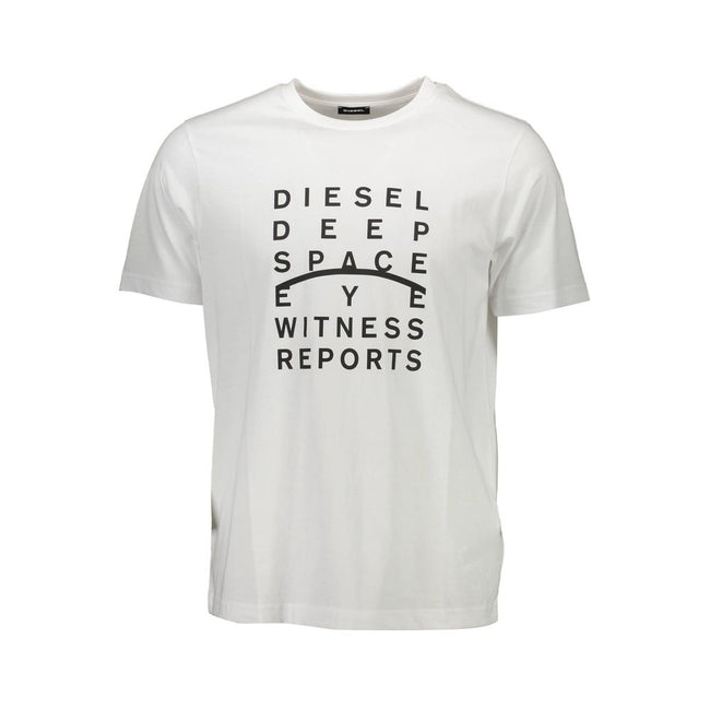 Diesel White Cotton Men T-Shirt Diesel