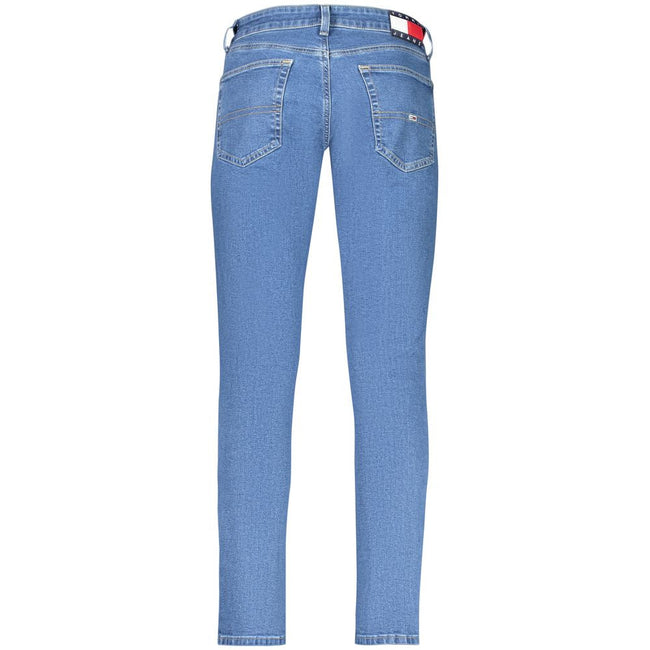 Tommy Hilfiger Blue Cotton Men Slim Tapered Jean Tommy Hilfiger