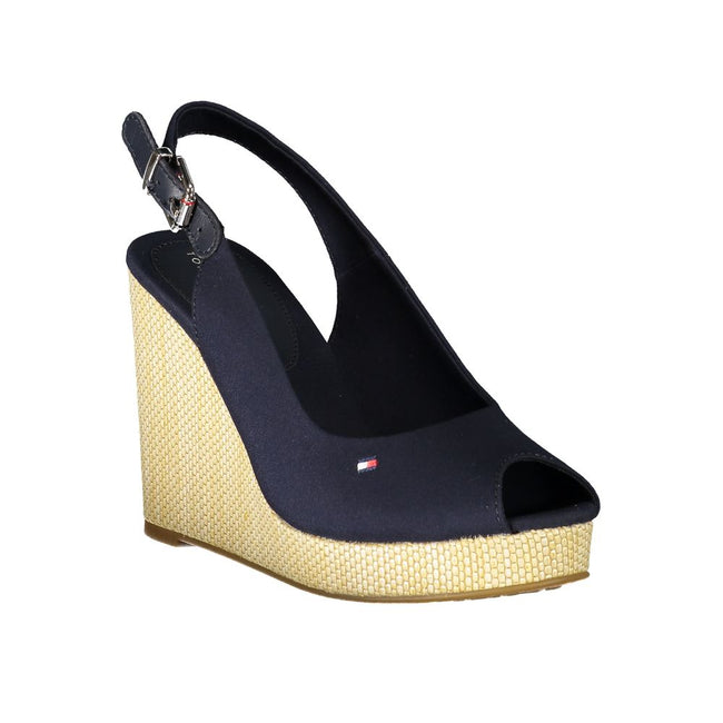 Tommy Hilfiger Blue Cotton Sandal Tommy Hilfiger