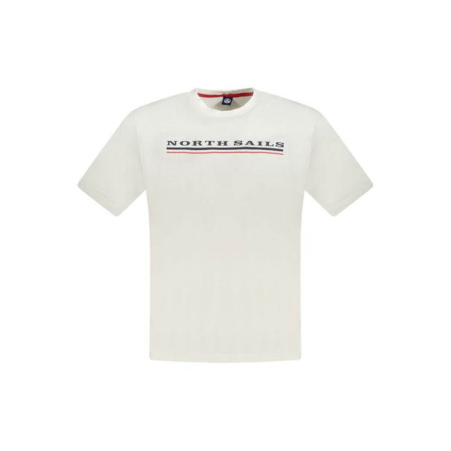 North Sails White Cotton Men T-Shirt North Sails