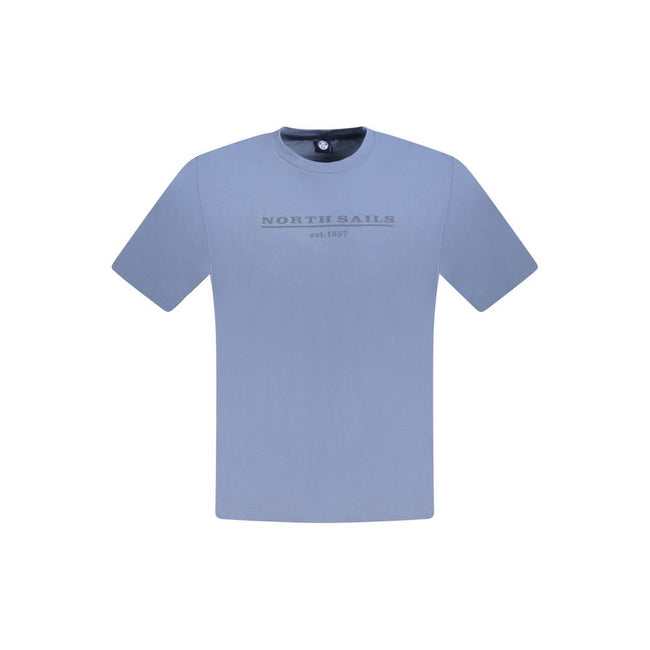 North Sails Blue Cotton Men T-Shirt North Sails