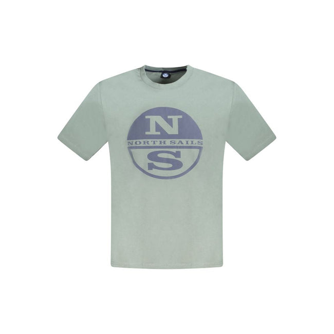 North Sails Green Cotton Men T-Shirt North Sails