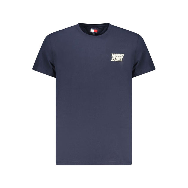 Tommy Hilfiger Blue Cotton Men T-Shirt Tommy Hilfiger