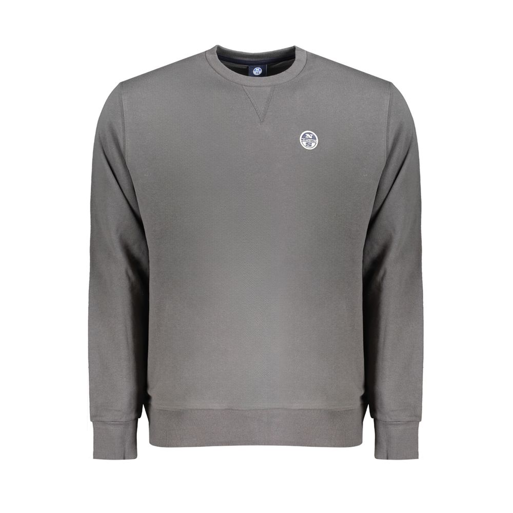 North Sails Gray Cotton Men Sweater North Sails