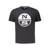 North Sails Black Cotton Men T-Shirt North Sails
