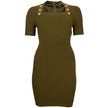 Balmain Green Viscose Women T-Shirt Dress Balmain