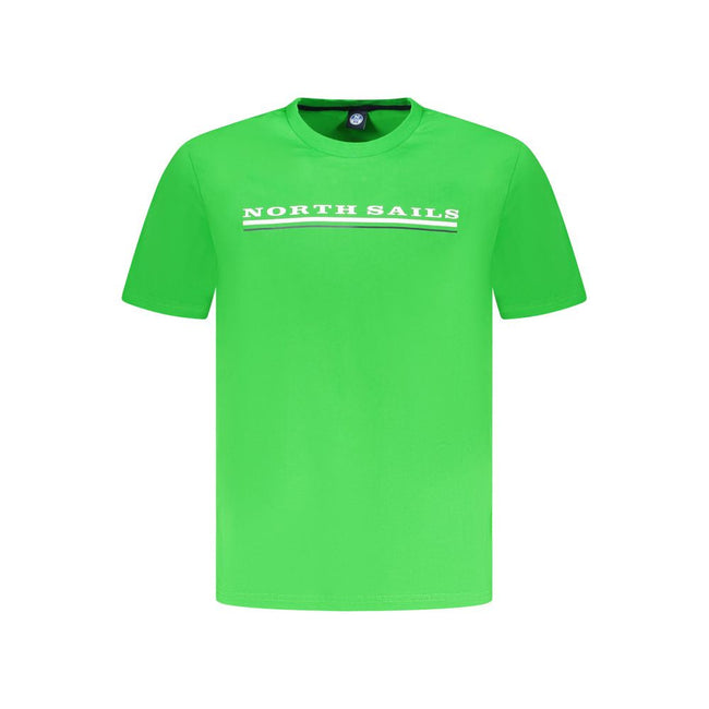 North Sails Green Cotton Men T-Shirt North Sails
