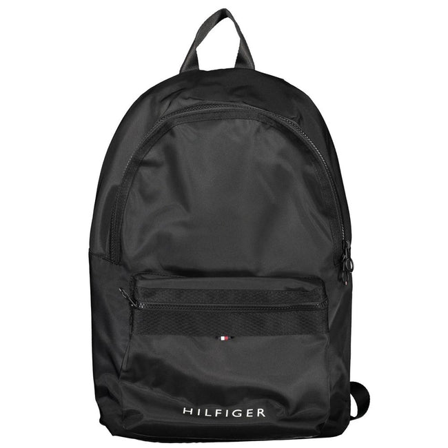 Tommy Hilfiger Black Polyester Men Backpack Tommy Hilfiger