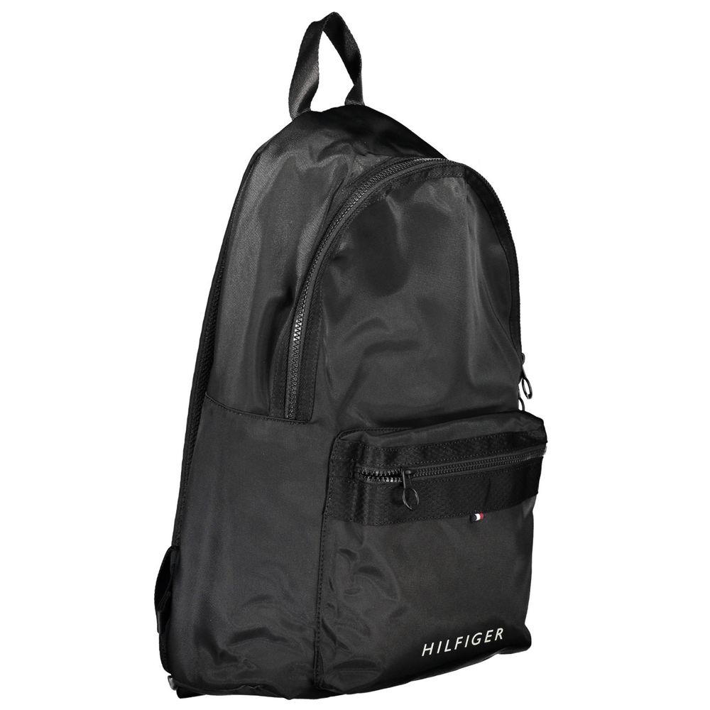 Tommy Hilfiger Black Polyester Men Backpack Tommy Hilfiger
