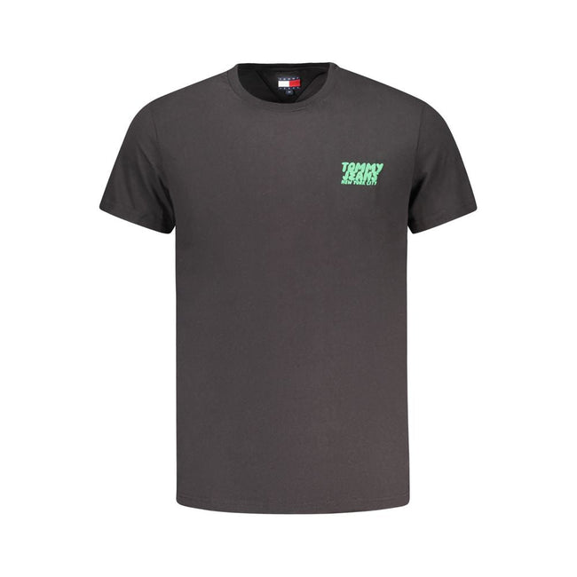 Tommy Hilfiger Black Cotton Men T-Shirt Tommy Hilfiger