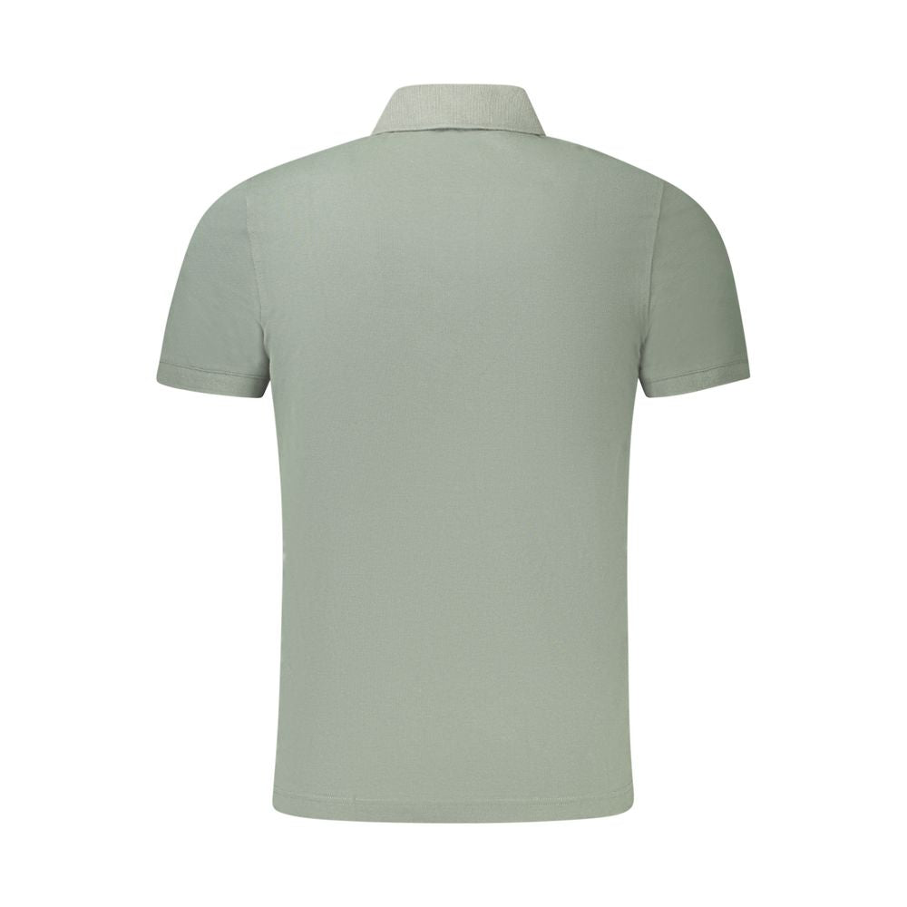 K-WAY Green Cotton Men Polo Shirt K-WAY