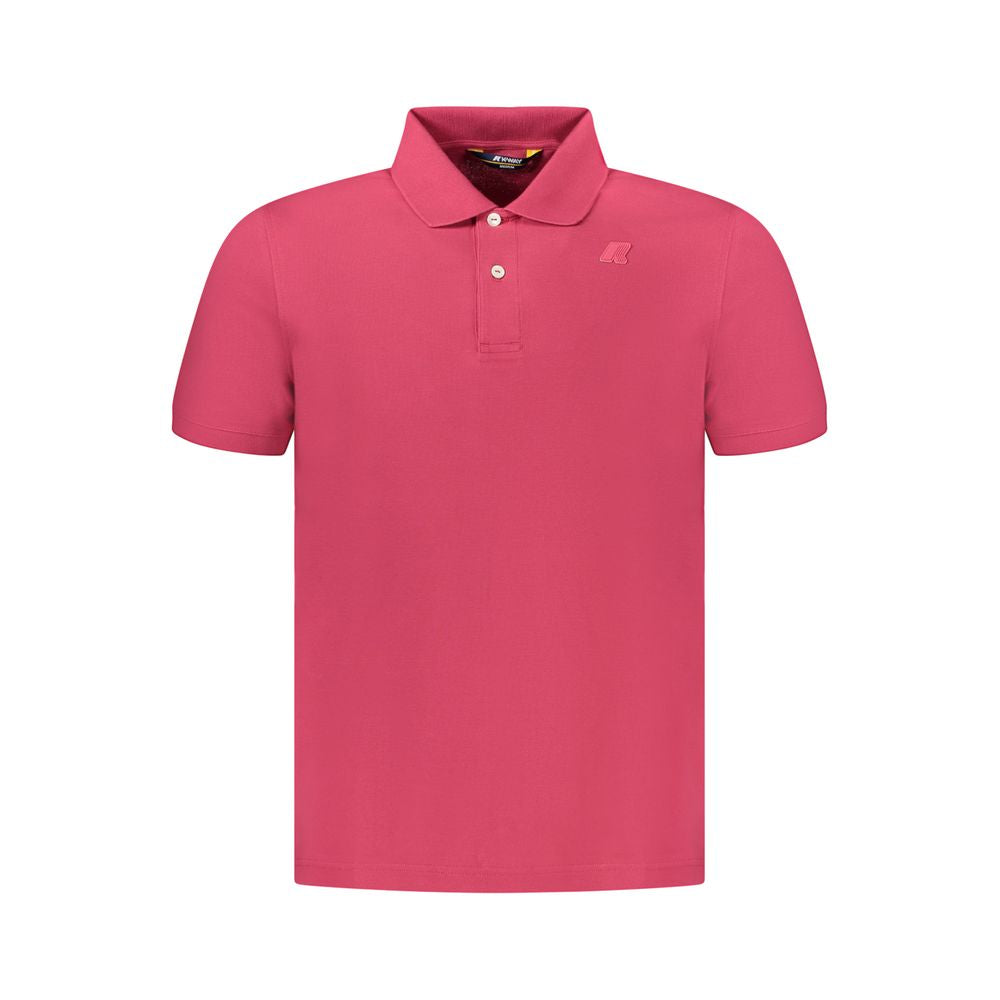 K-WAY Pink Cotton Men Polo Shirt K-WAY