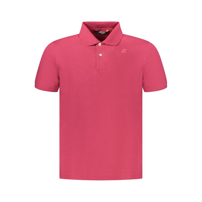 K-WAY Pink Cotton Men Polo Shirt K-WAY