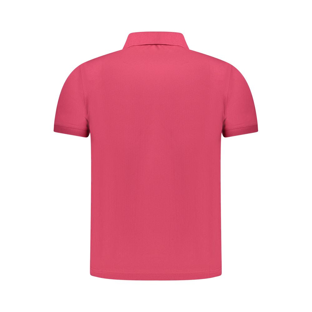 K-WAY Pink Cotton Men Polo Shirt K-WAY