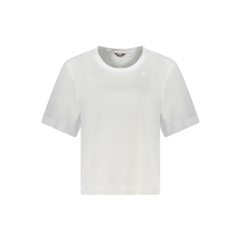 K-WAY White Cotton Women T-Shirt K-WAY