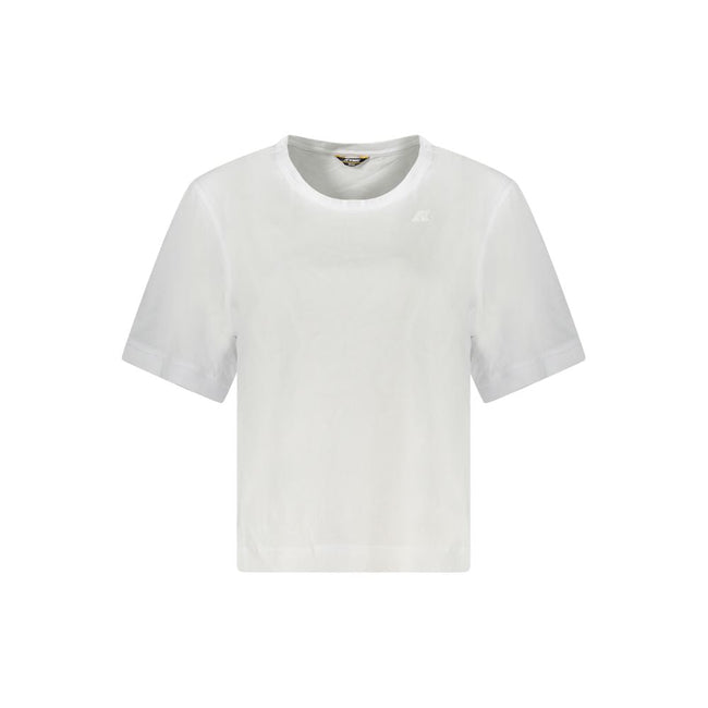K-WAY White Cotton Women T-Shirt K-WAY