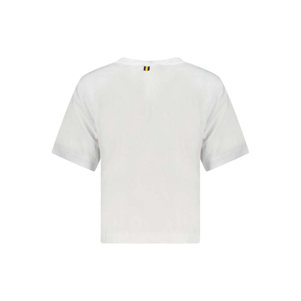 K-WAY White Cotton Women T-Shirt K-WAY