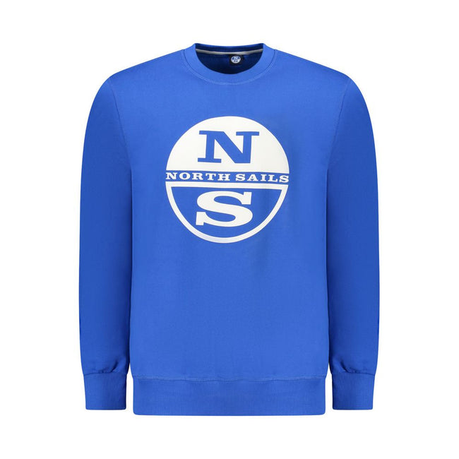 North Sails Blue Cotton Men Sweater North Sails
