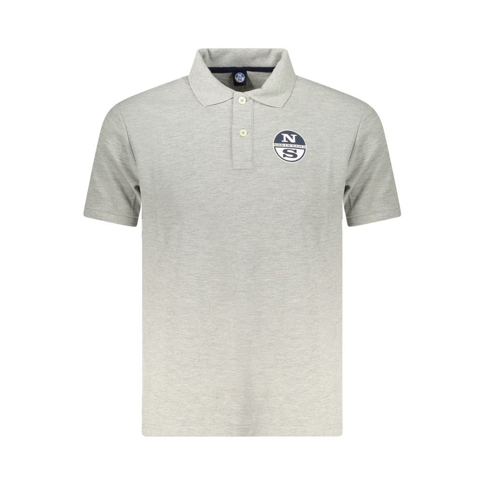 North Sails Gray Cotton Men Polo Shirt North Sails