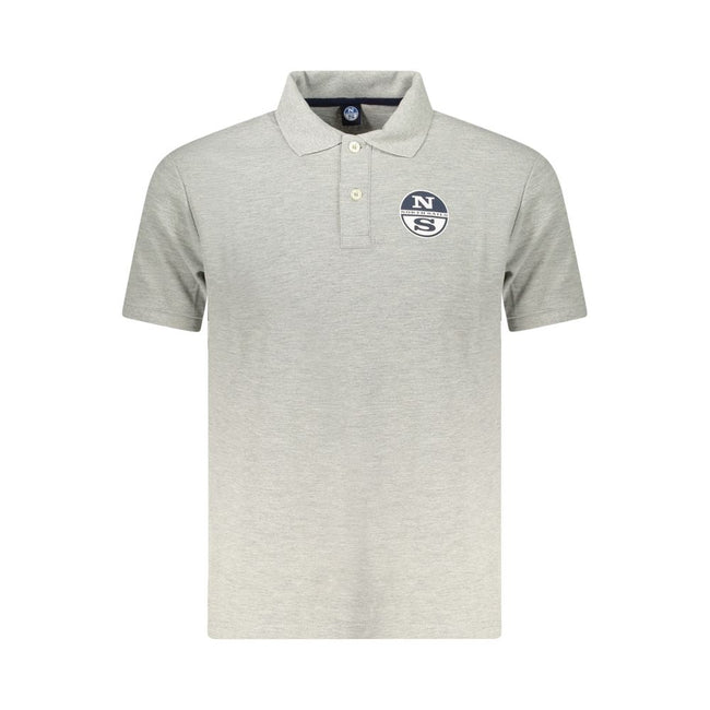 North Sails Gray Cotton Men Polo Shirt North Sails