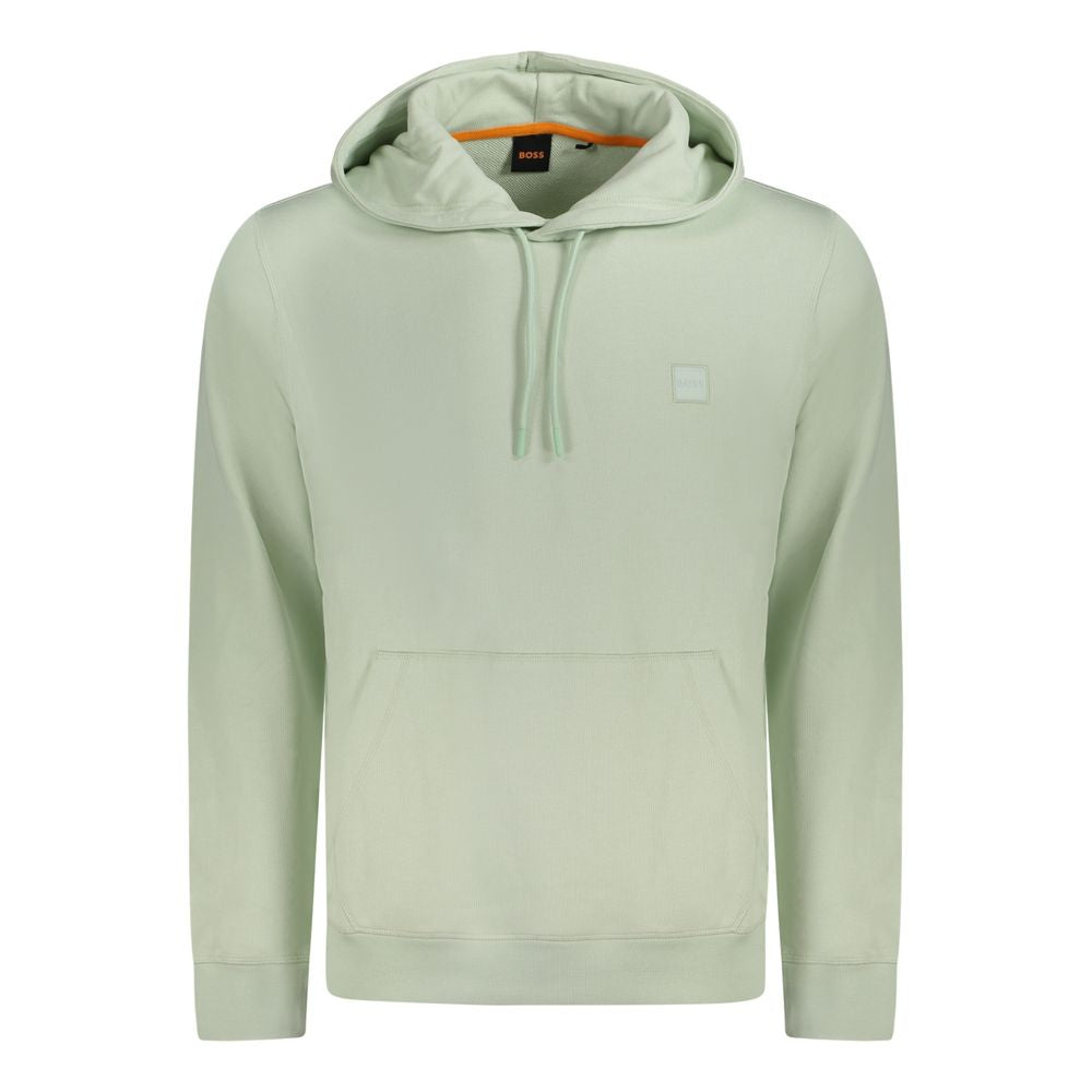 Hugo Boss Green Cotton Men Sweater Hugo Boss