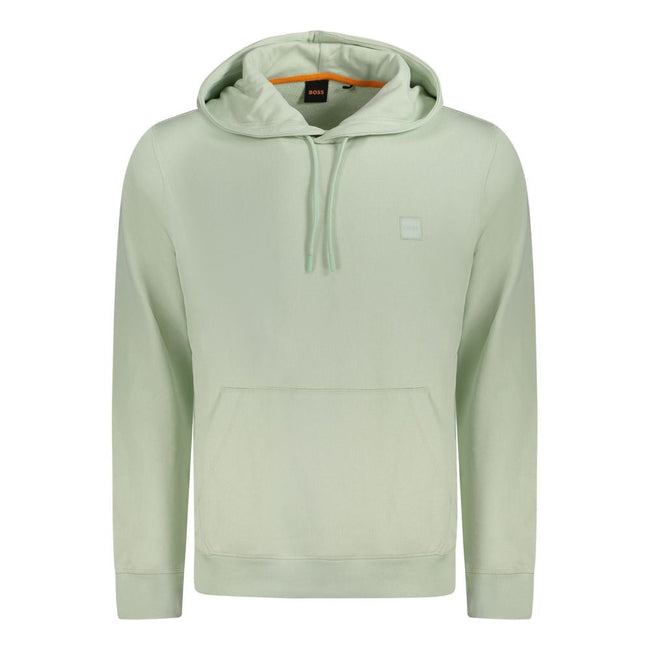 Hugo Boss Green Cotton Men Sweater Hugo Boss