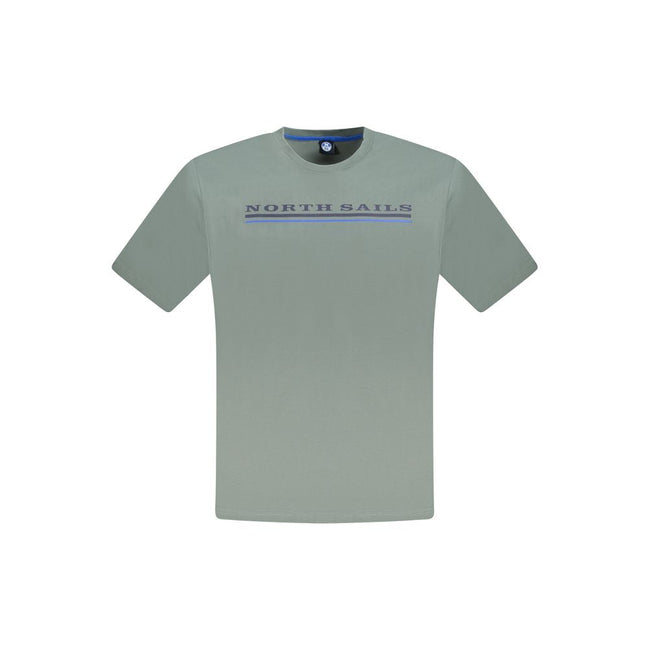 North Sails Green Cotton Men T-Shirt North Sails