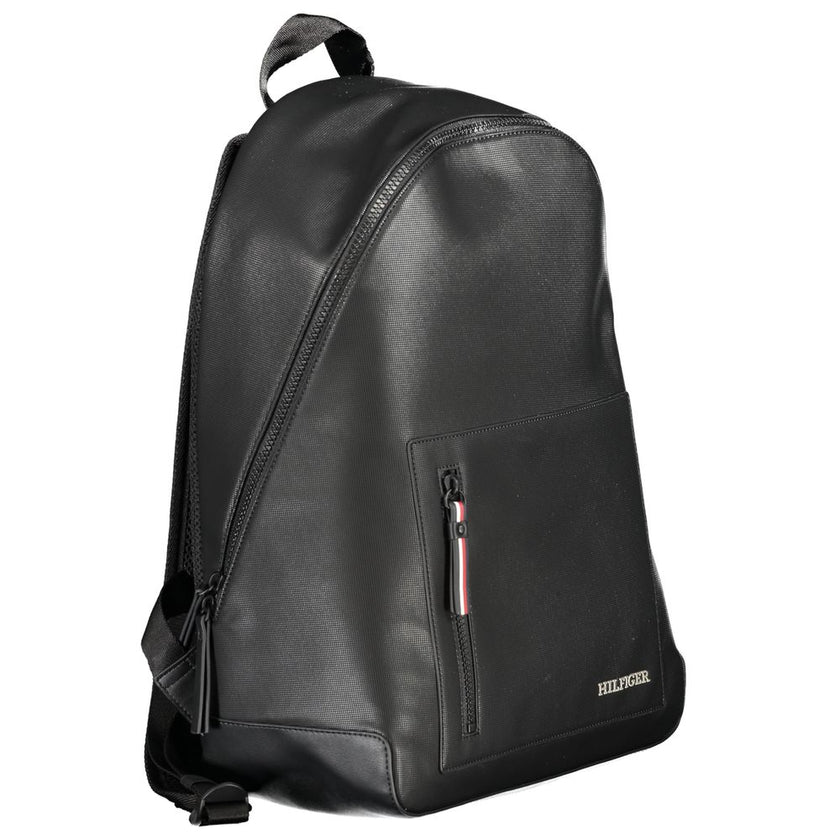 Tommy Hilfiger Black Polyurethane Men's Backpack Tommy Hilfiger