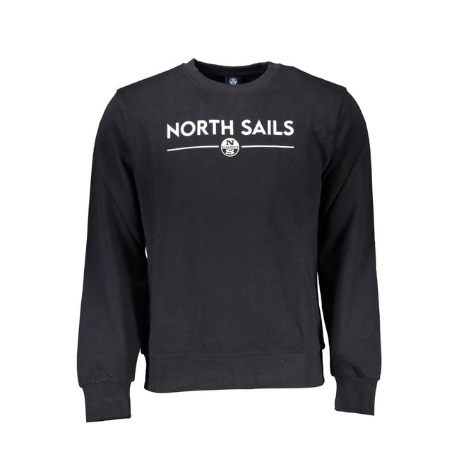North Sails Black Cotton Men Sweater North Sails