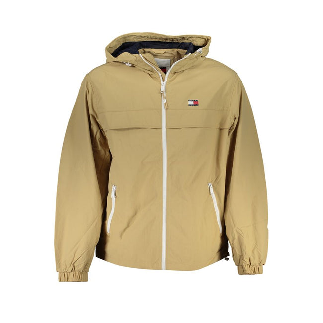 Tommy Hilfiger Beige Polyamide Men Jacket Tommy Hilfiger