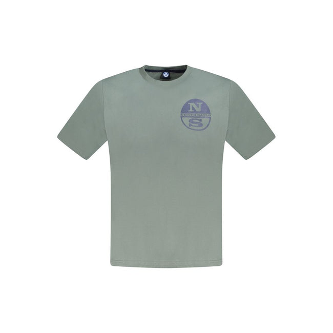 North Sails Green Cotton Men T-Shirt North Sails