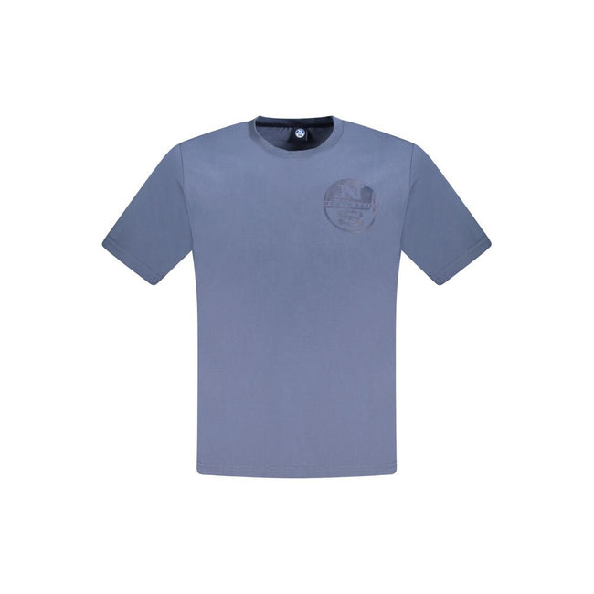 North Sails Blue Cotton Men T-Shirt North Sails