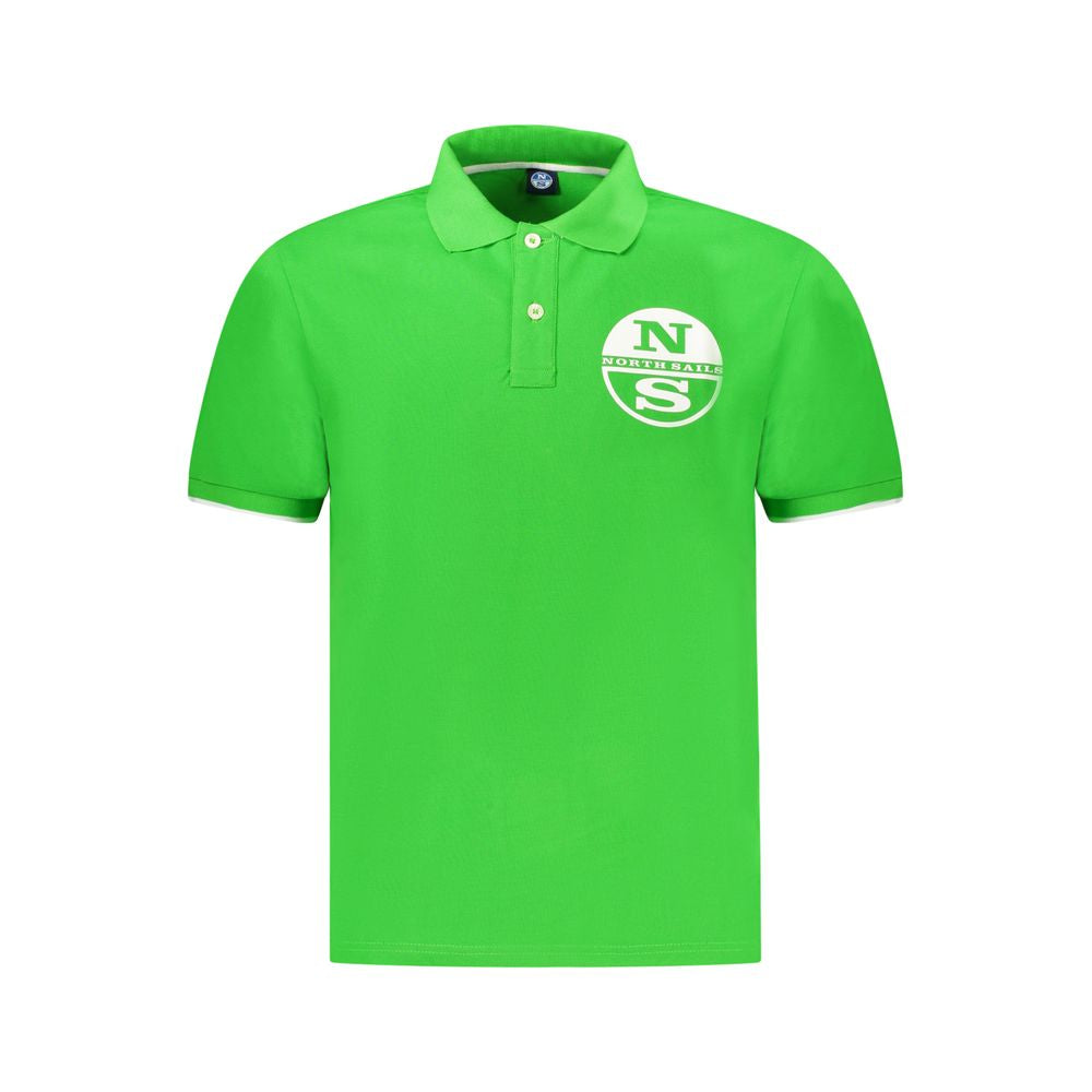 North Sails Green Cotton Men Polo Shirt North Sails