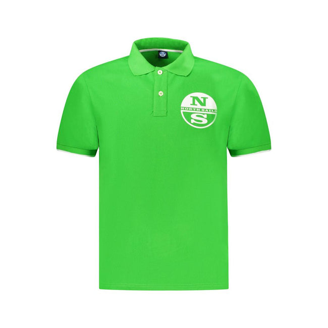North Sails Green Cotton Men Polo Shirt North Sails